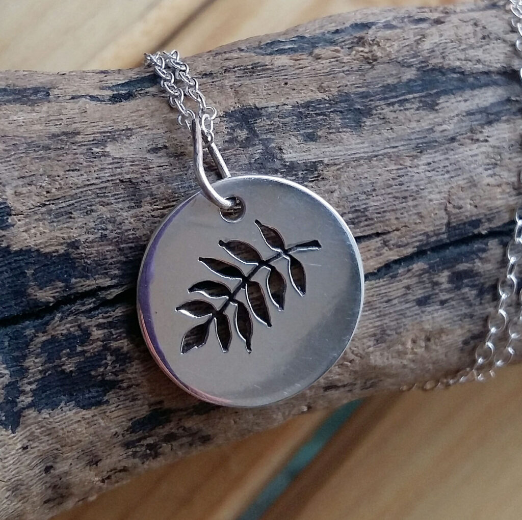 Indigo Forge Rowan Leaf Necklace